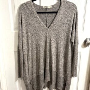 Chance or Fate Heather Gray V-Neck Sweater